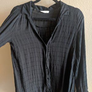Lush Black Long Sleeve Button Down